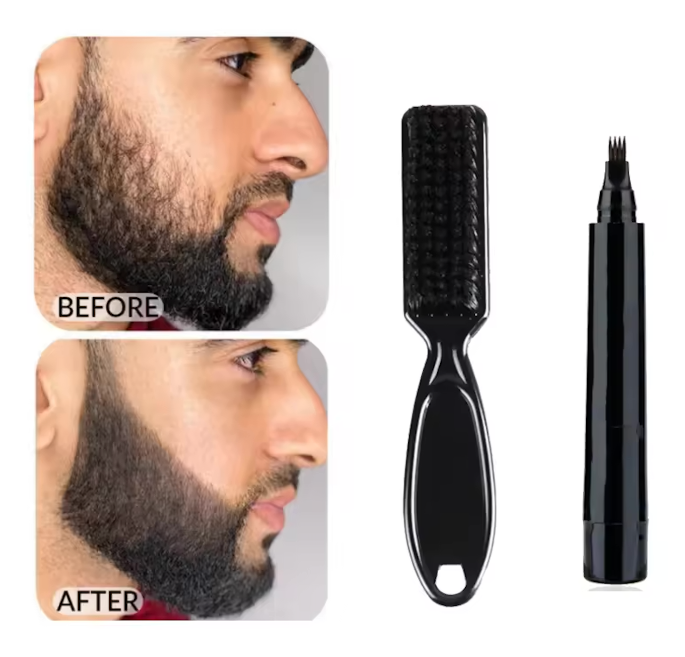 Beard Filler Pen ➕ Brush Set